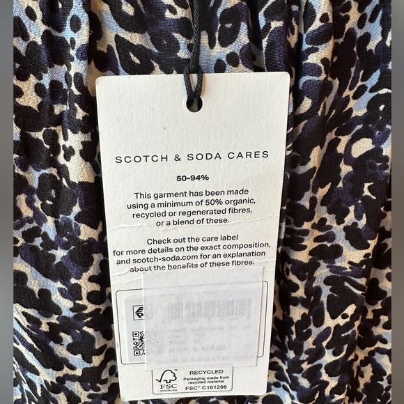 Scotch & Soda Black Asymmetric Tiered Skirt NWT Size Medium - Picture 6 of 7